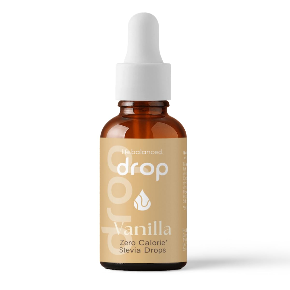 drop Vanilla Liquid Stevia Drops Zero Calorie 50 ml - Stevia Drops Sweetener - Zero Calorie Sugar Free Coffee Syrup Alternative – Use in Coffee, Protein Powder, Yoghurt and Tea - Vegan, Keto