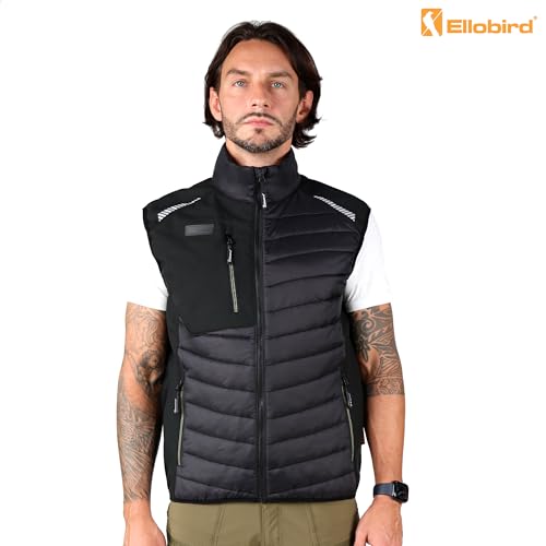 Ellobird Mens Lightweight Puffer Vest Men Work Hiking Casual Winter Cotton Quilted Jacket Workwear2