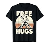 Photo Gallery retro free hugs citazione divertente wrestling match lottatori di lotta maglietta Photo Gallery retro free hugs citazione divertente wrestling match lottatori di lotta maglietta