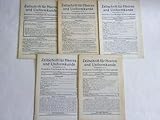  Zeitschrift für Heeres- und Uniformkunde. Jahrgang 1958 in 5 Heften