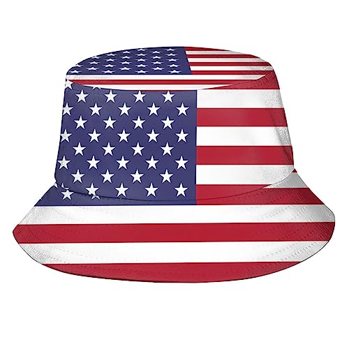 Image of Flag Bucket Hat Fashion Fisherman Hat Cute Flag Bucket Hats Sun Hat for Women Men