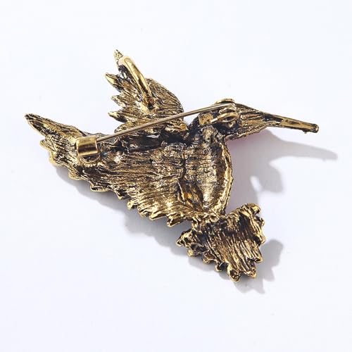 9/27 PCS Hummingbird Brooch Pin Set for Women Girl Men Elegant Silk Scarf Animal Bird Brooch Pin Collar Fashion Jewelry (9 colors)3