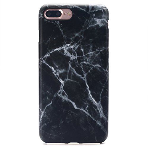 GOLINK iPhone 7 Plus Case/iPhone 8 Plus Marble Case, Matte Marble Series Slim-Fit Anti-Scratch Shock Proof Anti-Finger Print Flexible TPU Gel Case for iPhone 7 Plus - Black Marble III