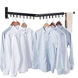 ZdwCyl Retractable Clothes Drying Rack,Wall Mounted,Collapsible Space Saver Clothes Hanger Rack with