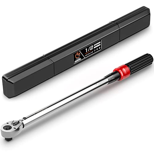 トルクレンチ プレセット型 タイヤ交換 車 バイク修理レンチ 差込角12.7mm(1/2インチ) 60-330N・m ソケットレンチ ケース付き