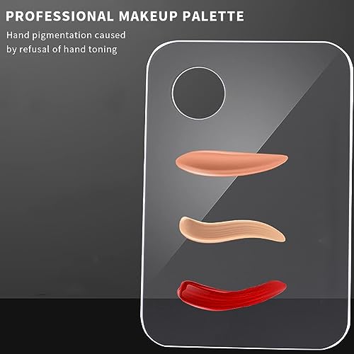 MAYCREATE Makeup Spatula & Palette Set, Stainless Steel Spatula And Clear Acrylic Foundation Palette Combo, Beauty Cosmetic Makeup Tool, Spatula With Protective Pu Sleeve,1 Count - Image 4