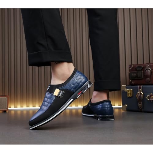 Men's Luxury Modern Oxford Leather Loafers Flat Sneakers Walking Shoes Party Prom Business Office Dress Shoes Size 7-153