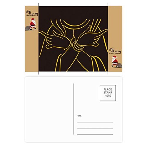 Cartes postales bouddhistes Père Noël lot de 20 pour correspondances de fin d'année originales