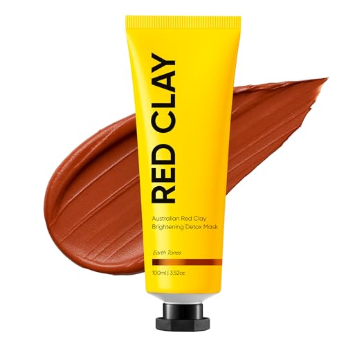 Australian Red Clay Face Mask Mineral-Rich Detox Mud Mask with Kakadu Plum & Native Lime Extracts Helps Support Smoother Radiant-Looking Skin Gentle Clay Mask for All Skin Types 3.52 oz / 100 mL