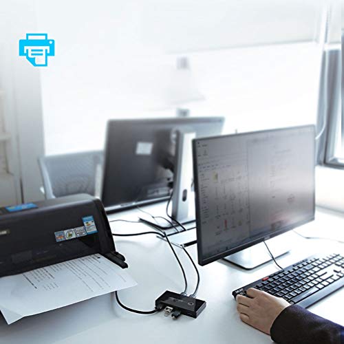 Mobestech Seletor de chave USB 2.0 para impressora, teclado, mouse, caixa comutadora USB 2.0