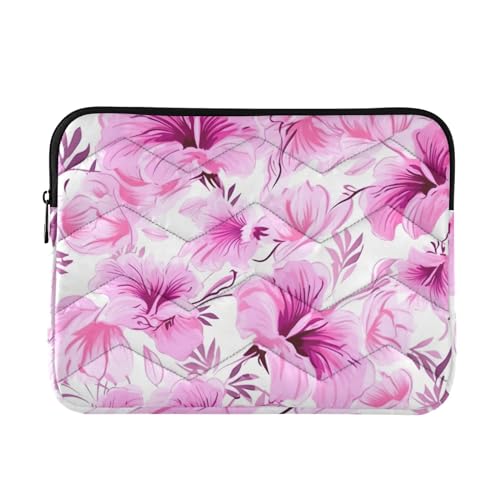 Funda para laptop 13-14 pulgadas floral rosa hibiscus miniatura 1