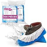 ARNOMED CPE+PP Surchaussures jetables, PP sur chausson jetable avec semelle de CPE bleue, ...