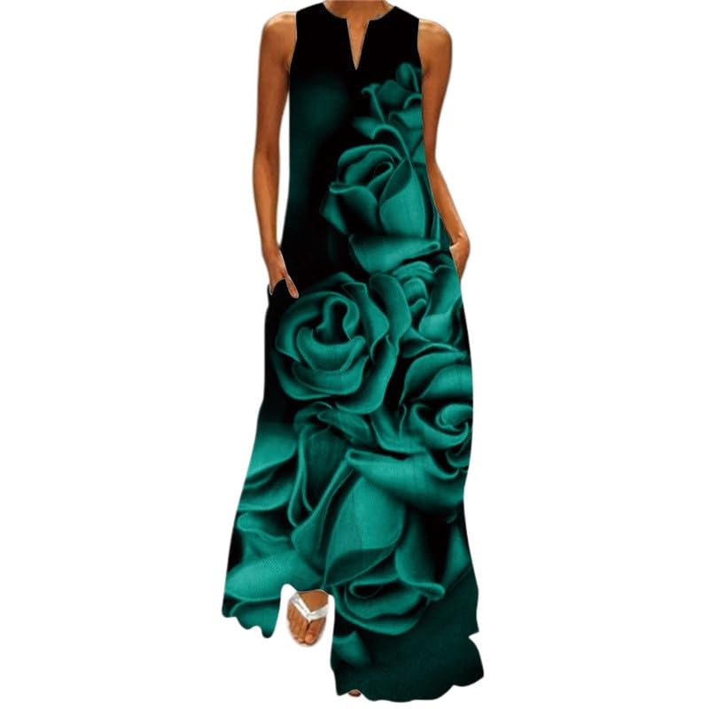Robe longue d'été légère avec poches pour un confort total en vacances