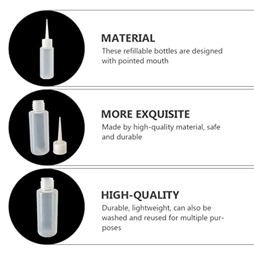 ULTECHNOVO 6 Pcs Garrafa de Plástico Topo Pontuda 50Ml Dispensação Garrafas Pequenas Garrafas Condim