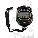 Professional Waterproof Stopwatch for Coaches : 3-Row Large Screen, 10-Group Memory, Pace Mode, Clock, Alarm, Calendar – Perfect for Sports, Swimming, Soccer, Fitness, and Referee Timing Needs