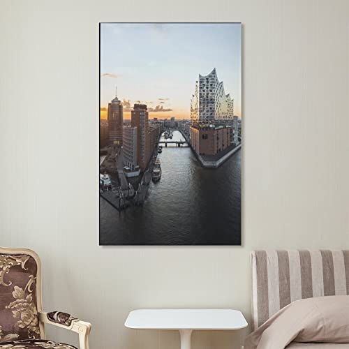 Posters & Prints Hamburg Elbphilharmonie Minimalist Poster Wall Painting For Living Room Canvas Wall Art Prints For Wall Decor Room Decor Bedroom Decor Gifts 24X36Inch(60X90Cm) Frame-Style #TOP6