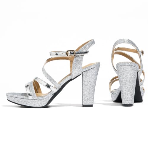 Image of Block Heeled Platform Sandals | Chunky Open Toe Shoes for Women