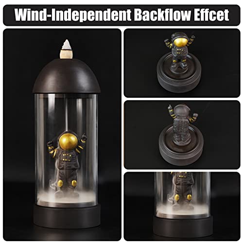 Backflow Incense Burner, Astronaut Incense Holder Waterfall Fountain, Ceramic Unique Astronaut Incense Burner With 12 Incense Cones For Relaxation/Aromatherapy/Yoga/Home/Room/Office Decor #TOP2