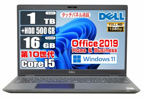 �y�����ςݕi�z �^�b�`�p�l�� ��10���� Core i5 10310U / ������ 16GB / SSD 1TB + HDD500GB / MS Office 2019 / �t��HD/�e���L�[/web�J����/WiFi/���w�h���C�u�񓋍�/Windows 1