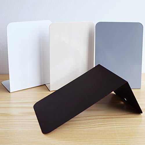 image for Jekkis 8pcs Bookends, Metal Bookends for Shelves, Heavy Duty Book Ends
