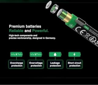 PATONA 4x Premium batterie CR123A USB-C, 2400mWh 3,0V Litio ricaricabili, con cavo di ricarica USB-C 1-a-2 – durata di oltre 1.000 cicli di carica, per fotocamere, torce e altro