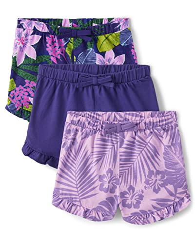 Image of The Children's Place Baby Girls' Pull on Everyday Shorts 3 Pack