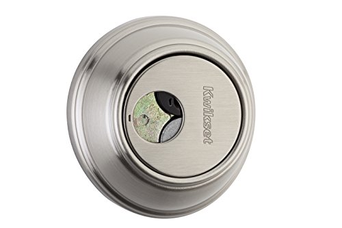 Kwikset 816 Key Control Deadbolt Lock, Round Satin Nickel Exterior Keyed Front Entry Door, Pick Resistant SmartKey Rekey Security, Single Cylinder Dead Bolt, with Microban Protection - image 2