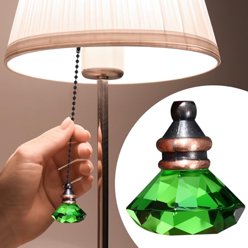 Image of Jovitec 2 Pcs Ceiling Fan Light Pull Chain, Green Color