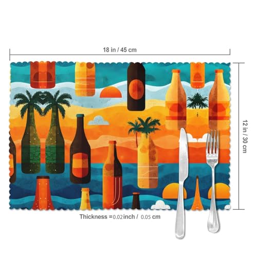 Set de table coucher de soleil pour repas de famille estivaux - 6