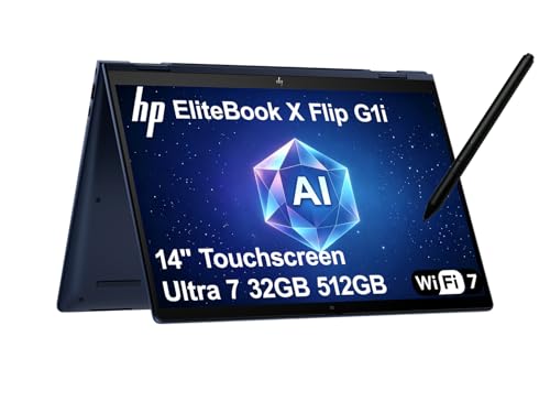 Image of HP EliteBook X Flip G1i (Next Gen 1040 X360) AI PC 2-in-1 Business Laptop (14 inch FHD+ Touchscreen, Intel Core Ultra 7 268V, 32GB DDR5, 512GB SSD), Rechargeable Pen, IR Webcam, Thunderbolt 4, Win 11 Pro
