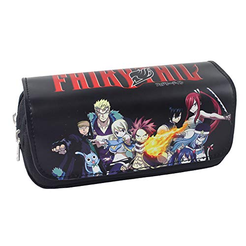 Bonamana Estuche para lápices, diseño de Anime, doble capa, para estudiantes, adolescentes, color Cola de hadas