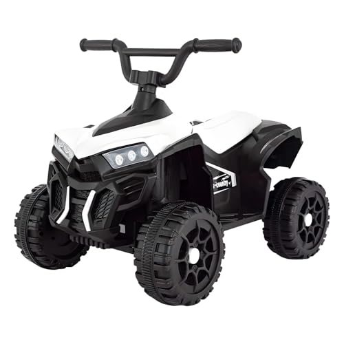 Image of Happy Goods ATV Baby Electric Bike for Kids | Rechargeable Kids Bike with LED Lights, USB & Music | Big Battery Operated Bikes | Ride on Toy Bike for Kid to Drive 2 Years to 5 Years (White)