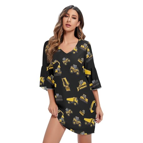 Robe décontractée noire en mousseline pour en finir avec l'inconfort d'été