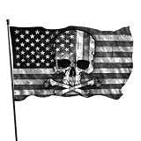 Skull And Crossbones Flag American Flags for Outside 3x5 Outdoor Pirate USA Flag Garage With Grommets Dormitory Farmhouse Banner Decoration Sign