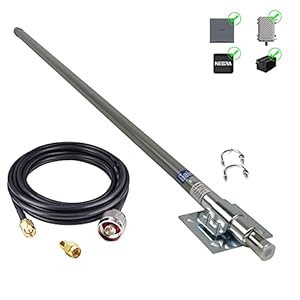 HNT Helium-antenne, 868 MHz, 8 dBi, hoogte 109,2 cm waterdicht, met RG58-kabel (9,8 m), RP-SMA op SMA (50 ohm…