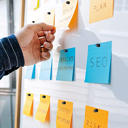 20 Pcs Metallic Magnets,Black Magnetic Push Pins, Refrigerator Magnets, Brushed Nickel Push Pin Magnets Perfect For Fridge Magnets, Office Magnets, Whiteboard Magnets, Map Magnets #TOP4