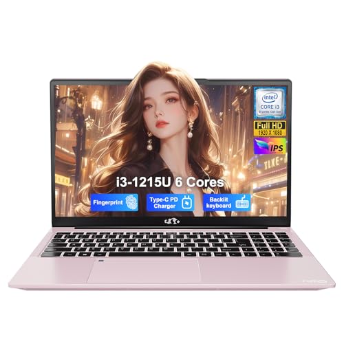 Image of NIMO 15.6 inch FHD IPS Ultra-Light-Laptop, Intel Hexa Cores I3 (Up to 4.4GHz, beat i7-1165G7), 65W PD Fast Charge, 8GB RAM 256GB SSD Backlit Keyboard, Fingerprint PC for Campus Nomad & Remote Work