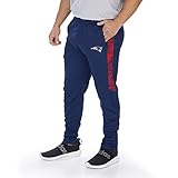 Officially Licensed Zubaz Men's NFL Men's NFL Track Pant with Half Sides, New England Patriots, Size Medium