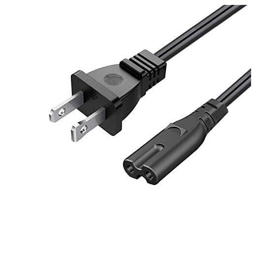 UL Listed Power Cord Replacement for HP Officejet 5258 4215 5255 5260 5222 5212 5252 5741 5740 5742 5744 5745 5746 Printer 2 Prong AC Power Cord Cable