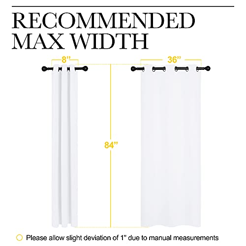 Nicetown Window Treatment Curtain Set - 50% Light Reducing Curtains For Living Room, Curtain Panels For Patio Door (2 Panels, 42 Inches X 84 Inches, Pure White) #TOP5