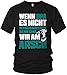 Wenn Opa es Nicht reparieren kann sind wir am Arsch - Shirt Geschenk für Vatertag Spruch Vater Papa - Herren T-Shirt und Männer Tshirt, Größe:S, Farbe:Schwarz/Türkis