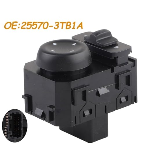Bouton commande rétroviseur Nissan Rogue bloqué solution référence 25570-3TB1A