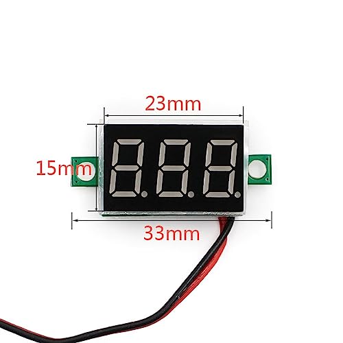 Voltmètre mini LED vert pour éviter les pannes de batterie 12V 24V