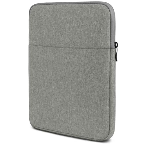 moex Funda para tablet Lenovo Tab P11 Plus con cremallera y compartimento para accesorios, funda de tela de nailon suave acolchada, funda minimalista para salpicadero, color gris