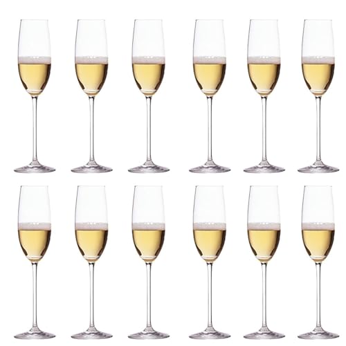Kit 12 taças Champanhe Espumante Festas Acrílico Transparente 180 Ml