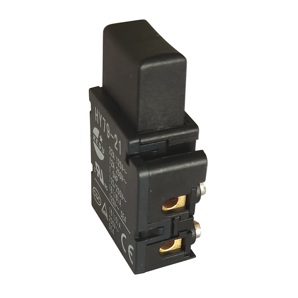KEDU HY79-21 - Interruptor de botón para cortacésped (18 (16) A, 2 unidades)