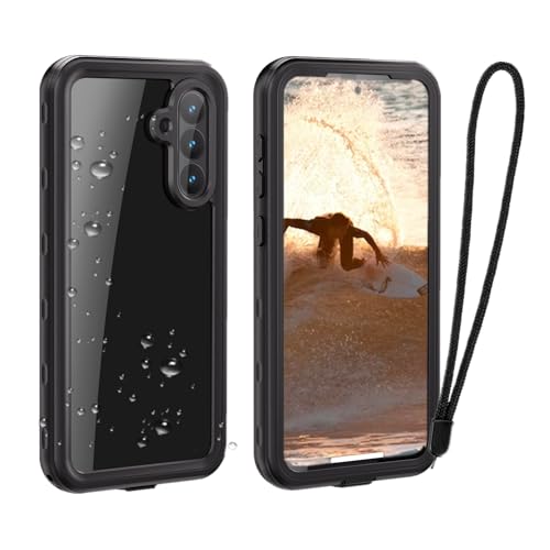 IP68CASE Coque pour Samsung Galaxy A56 5G - Imperméable, résistante aux chocs, à la poussière, au sable avec protecteur d'écran intégré, double couche de protection à 360° - Noir
