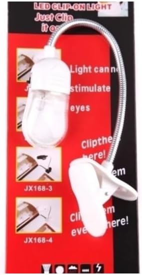 Generico Flexible LED Lamp with Clip Reading Light Book Reading Night Bed