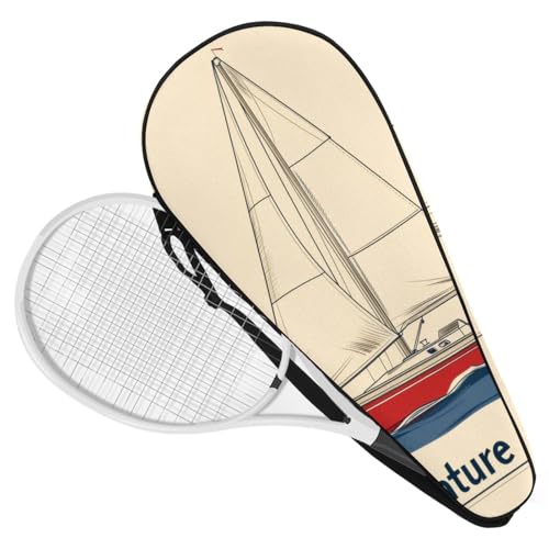 Housse de raquette de tennis jaune avec sangle ajustable pour une protection efficace