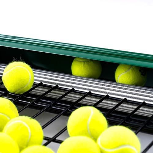 Raccoglitore automatico di palline da tennis, contiene 290 palline, facile da raccogliere con manico, ideale per campi da tennis e palestre